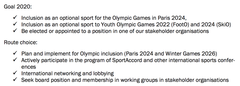 iof focus areas - goal 2020