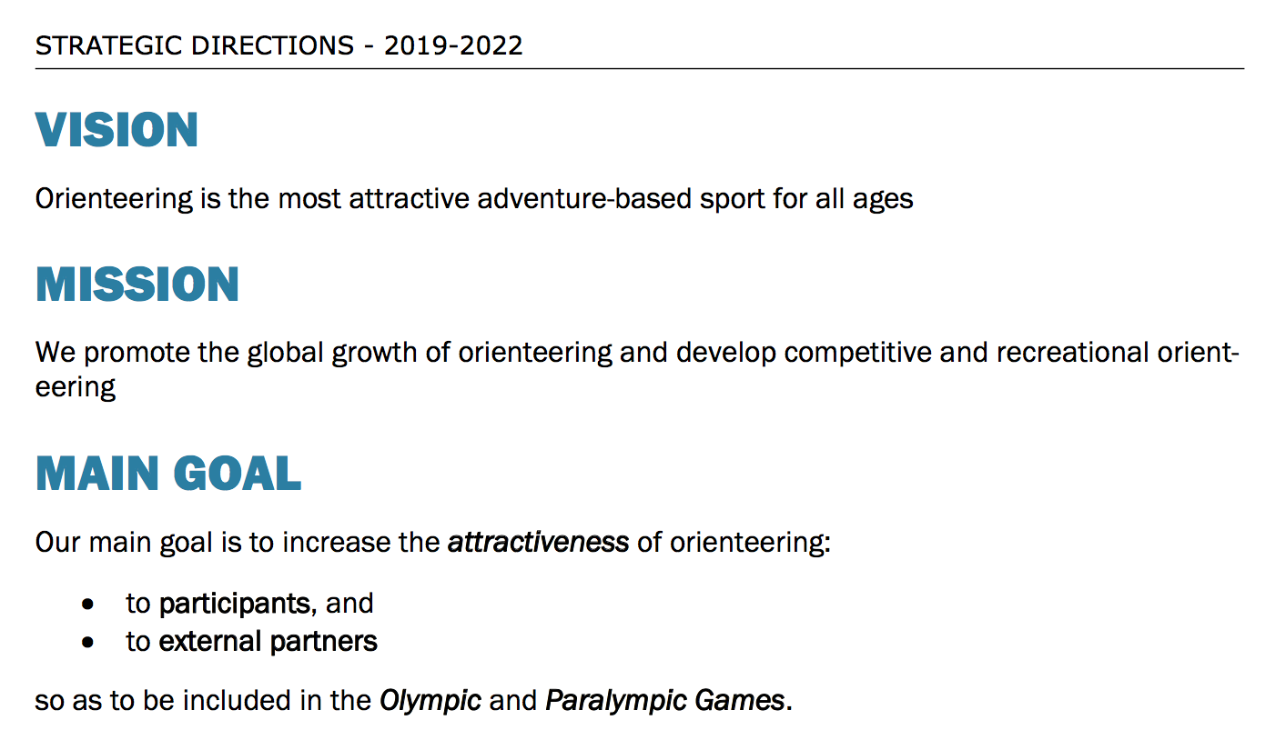 iof strategic directions 2018-2022