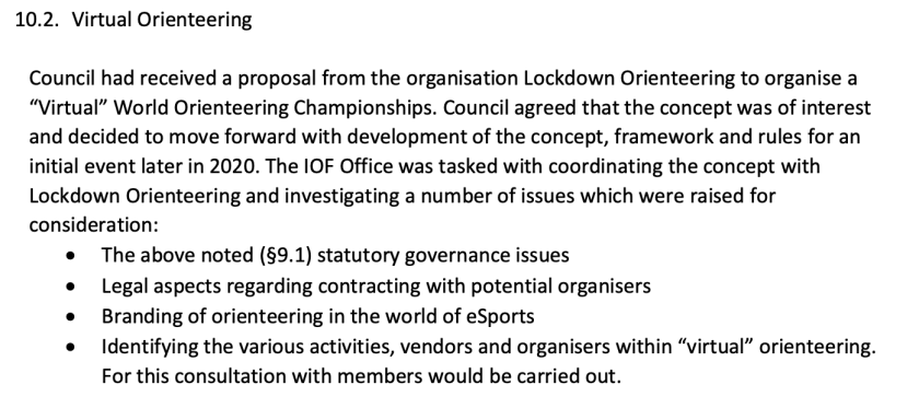 eorienteering - lockdown letter